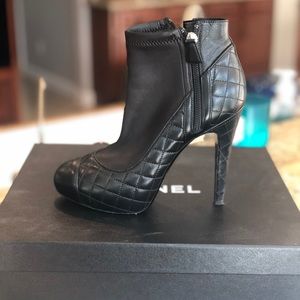 Chanel quilted bootie